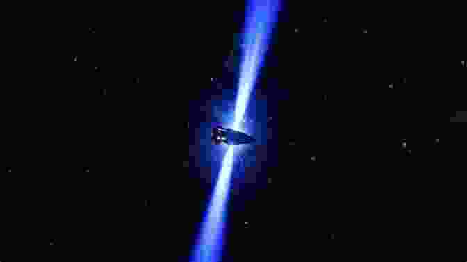 A Lone Spaceship Soars Through The Void, Its Lights Cutting Through The Darkness Towards A Mysterious Planet Under A Dark Sky (Worldburner 1)