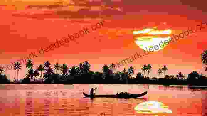 A Mesmerizing Sunset Over The Serene Backwaters Of Kerala, India The Rough Guide To Kerala (Rough Guides)