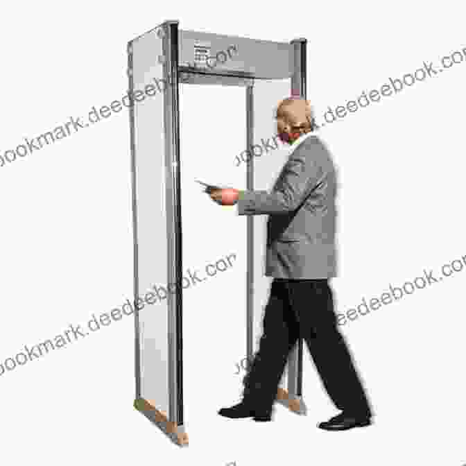 A Photograph Of A Person Walking Through A Metal Detector. 555 Timer IC Circuit Magic S: Four Way Traffic Lights Glimmering Police Lights Metal Detector Television Remote Control And Motor Speed Control