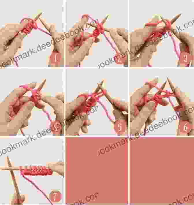 A Step By Step Illustration Of The Purl Stitch, Showing The Needle And Yarn In Various Positions. RSN Essential Stitch Guides: Bead Embroidery: Large Format Edition