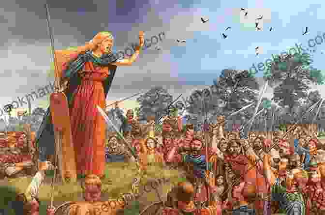 Boudicca, The Celtic Queen, Leading Her People In A Revolt Against Roman Rule. The Charioteer S Son: A Story Of Roman Britain