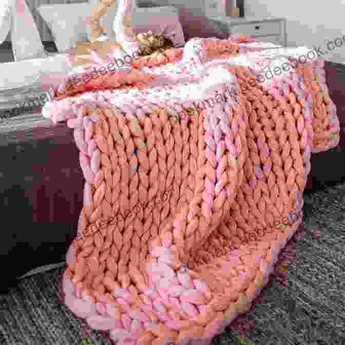 Chunky Knit Blanket In Vibrant Colors, Adding Warmth And A Cozy Ambiance To Any Living Space. Sock Yarn Accessories: 20 Knitted Designs With Style And Savvy