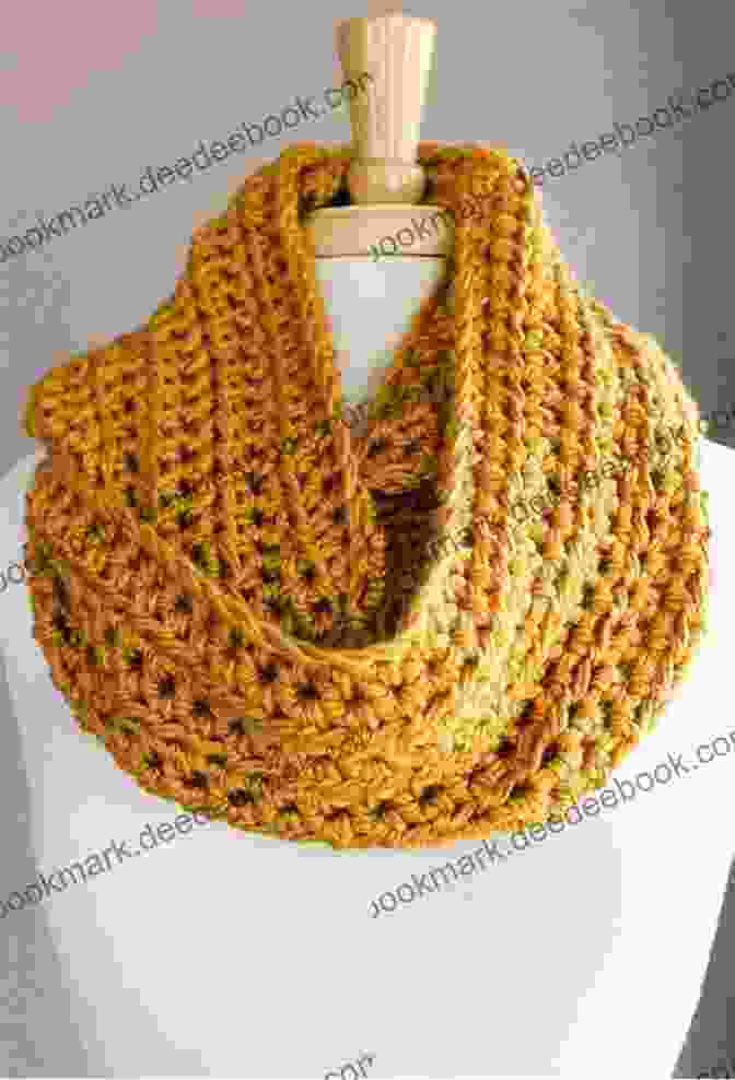 Infinity Loop Scarf Crocheted In A Soft, Gradient Yarn, Featuring A Simple Double Crochet Stitch And A Continuous Loop Design. 10 Scarves And Cowls: To Knit And Crochet