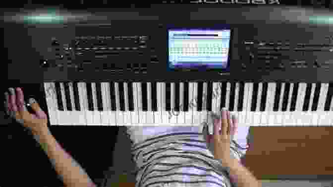 Leanne Rozell At The Blues Keyboard, Surrounded By Musical Instruments And Sheet Music Blues Keyboard Method Level 2 Leanne Rozell