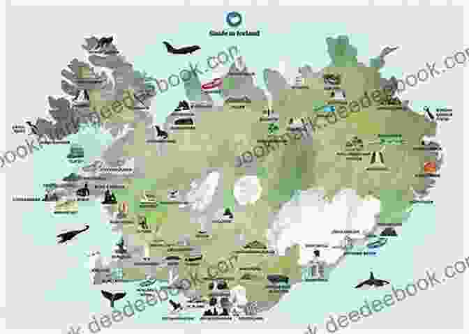 Map Of Iceland Iceland Travel Guide: With 100 Landscape Photos