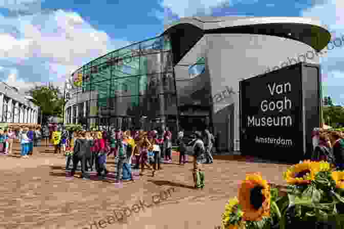 Van Gogh Museum Exterior With People Visiting Top Ten Sights: Amsterdam