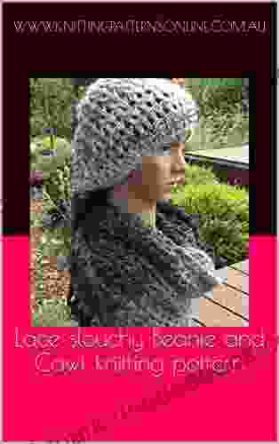 Lace slouchy Beanie and Cowl knitting pattern Sylvia